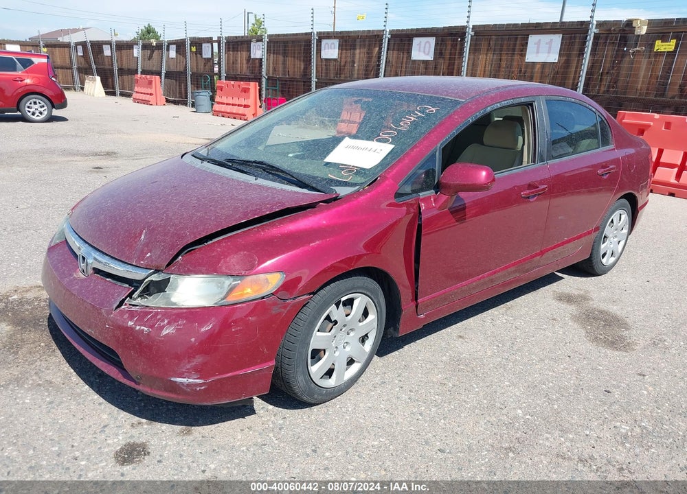 2008 HONDA CIVIC LX VIN: 1HGFA16568L093148