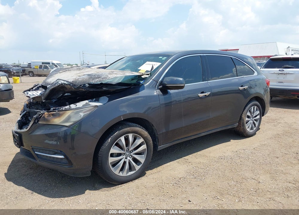 2014 ACURA MDX TECHNOLOGY PACKAGE VIN: 5FRYD3H49EB009349