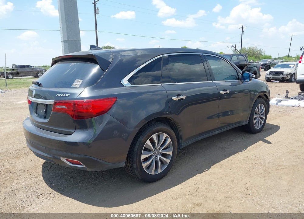 2014 ACURA MDX TECHNOLOGY PACKAGE VIN: 5FRYD3H49EB009349