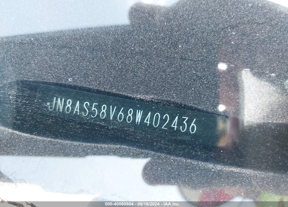 2008 NISSAN ROGUE SL VIN: JN8AS58V68W402436