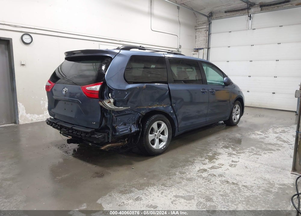 2016 TOYOTA SIENNA LE 8 PASSENGER VIN: 5TDKK3DC9GS692677