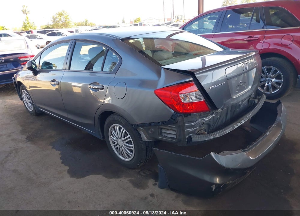 2012 HONDA CIVIC LX VIN: 2HGFB2F57CH302339