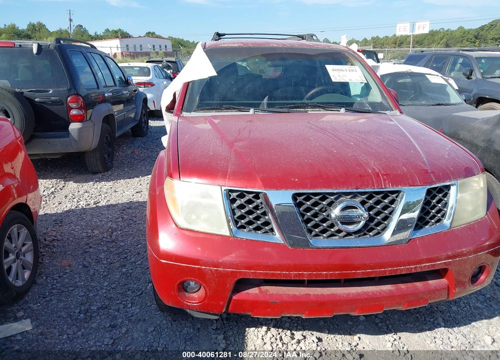 2005 NISSAN PATHFINDER VIN: 5N1AR18U85C782881