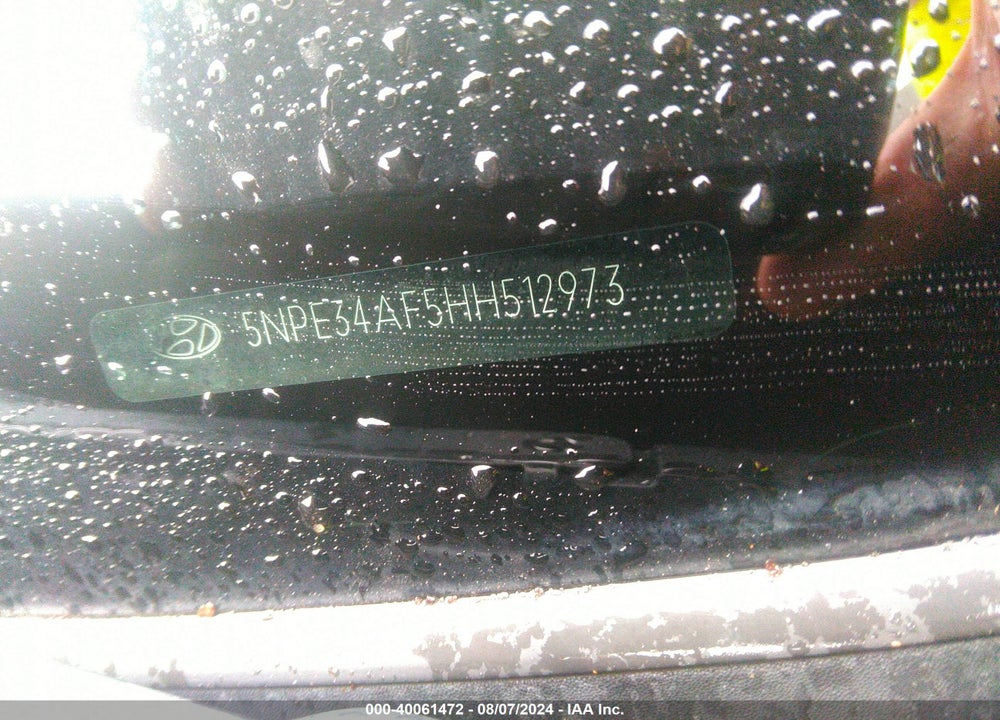2017 HYUNDAI SONATA SPORT VIN: 5NPE34AF5HH512973