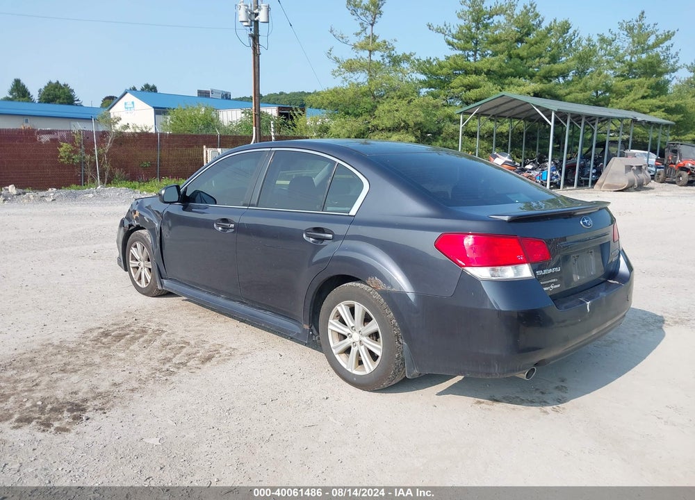 2011 SUBARU LEGACY 2.5I PREMIUM VIN: 4S3BMBC60B3223584