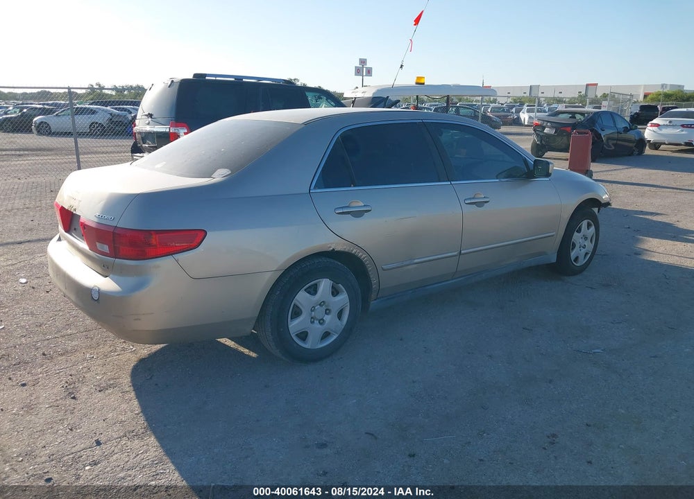 2005 HONDA ACCORD 2.4 LX VIN: 1HGCM56485A055890