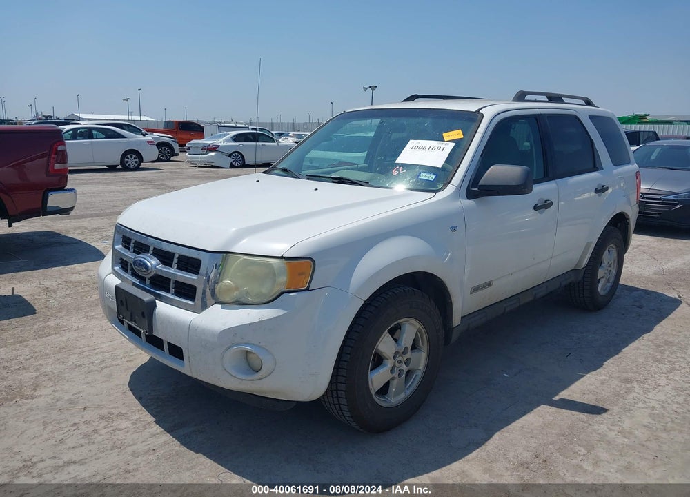 2008 FORD ESCAPE XLT VIN: 1FMCU031X8KD30701