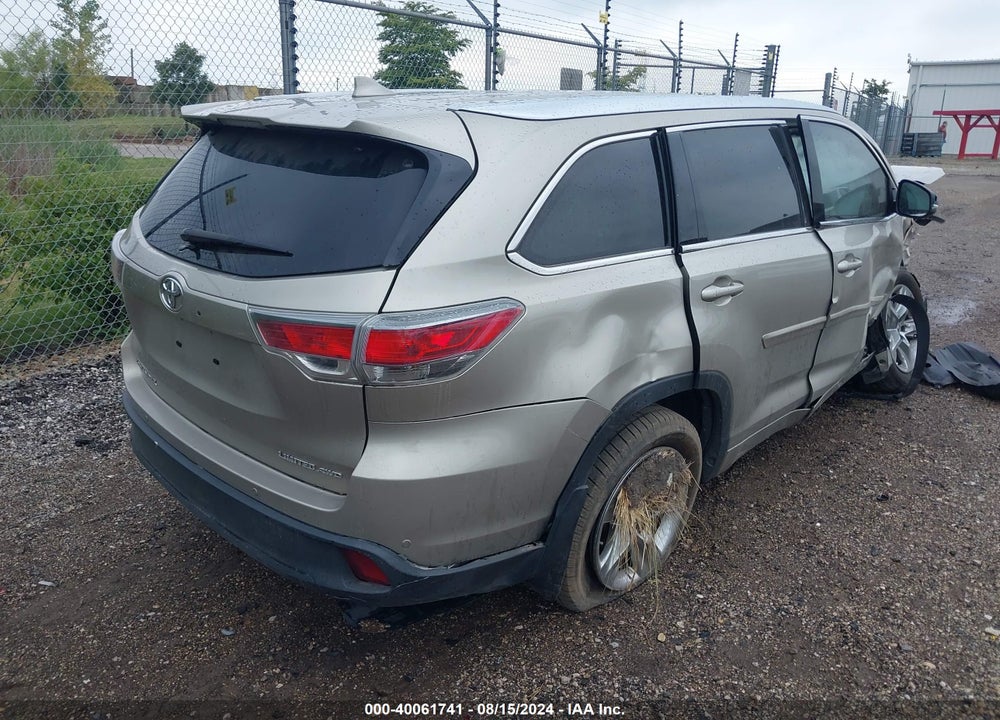 2014 TOYOTA HIGHLANDER LIMITED V6 VIN: 5TDDKRFH1ES057132