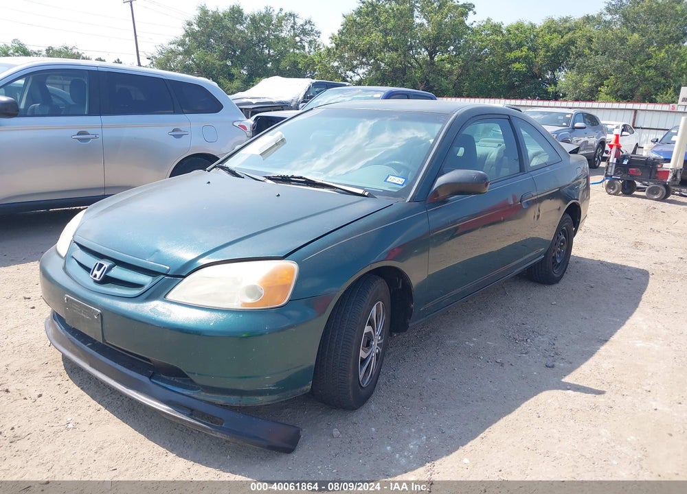 2001 HONDA CIVIC LX VIN: 1HGEM22511L000380