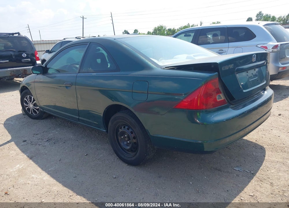 2001 HONDA CIVIC LX VIN: 1HGEM22511L000380