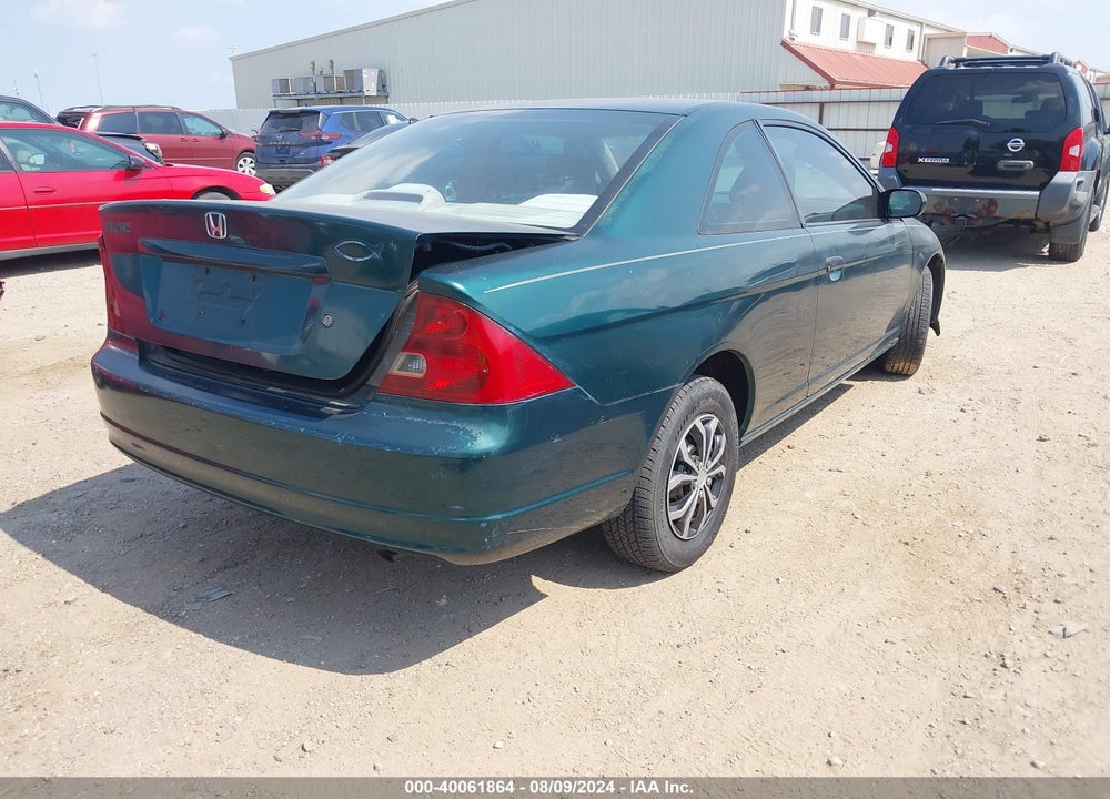 2001 HONDA CIVIC LX VIN: 1HGEM22511L000380