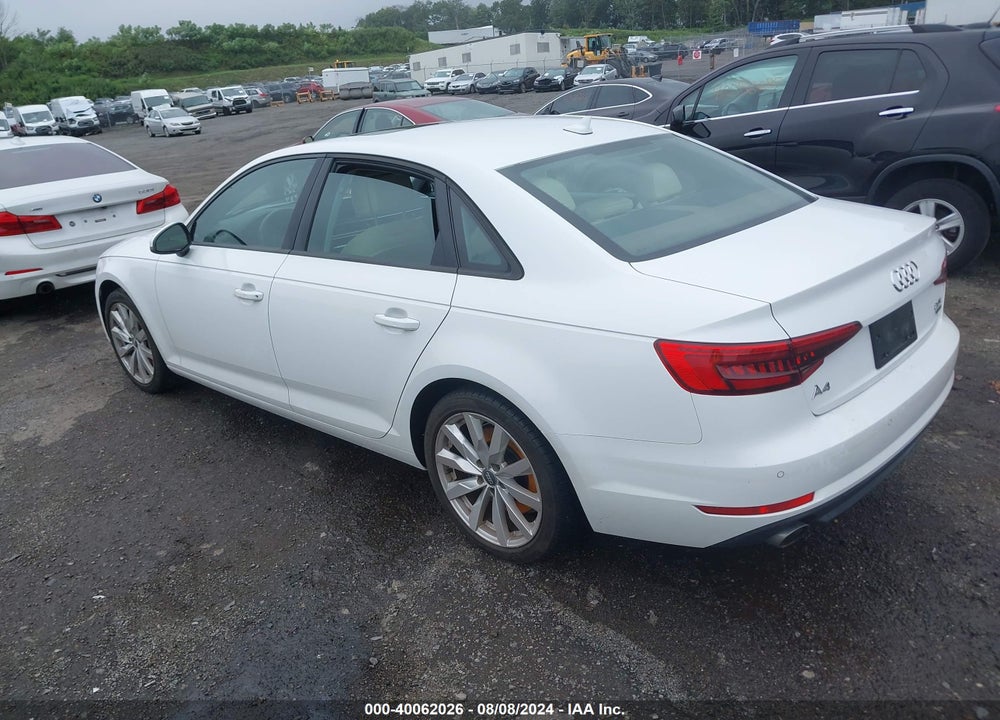 2017 AUDI A4 2.0T PREMIUM VIN: WAUANAF45HN005194