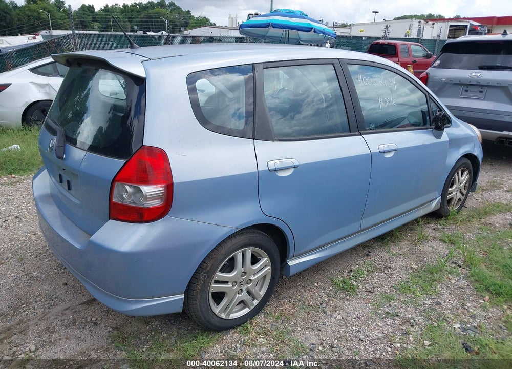 2008 HONDA FIT SPORT VIN: JHMGD386X8S016122