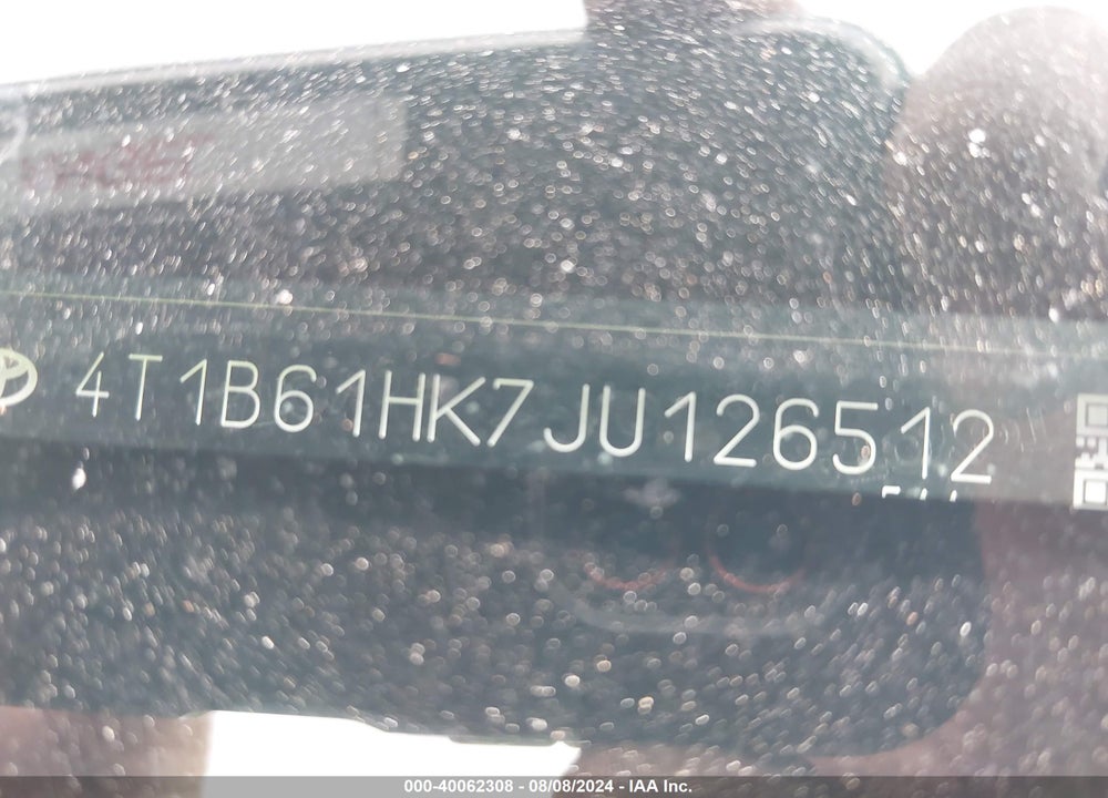 2018 TOYOTA CAMRY XSE VIN: 4T1B61HK7JU126512