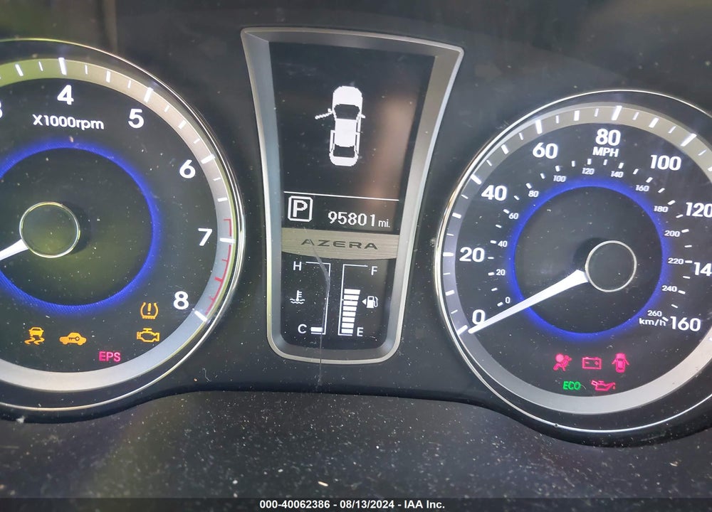 2013 HYUNDAI AZERA VIN: KMHFH4JG8DA233626