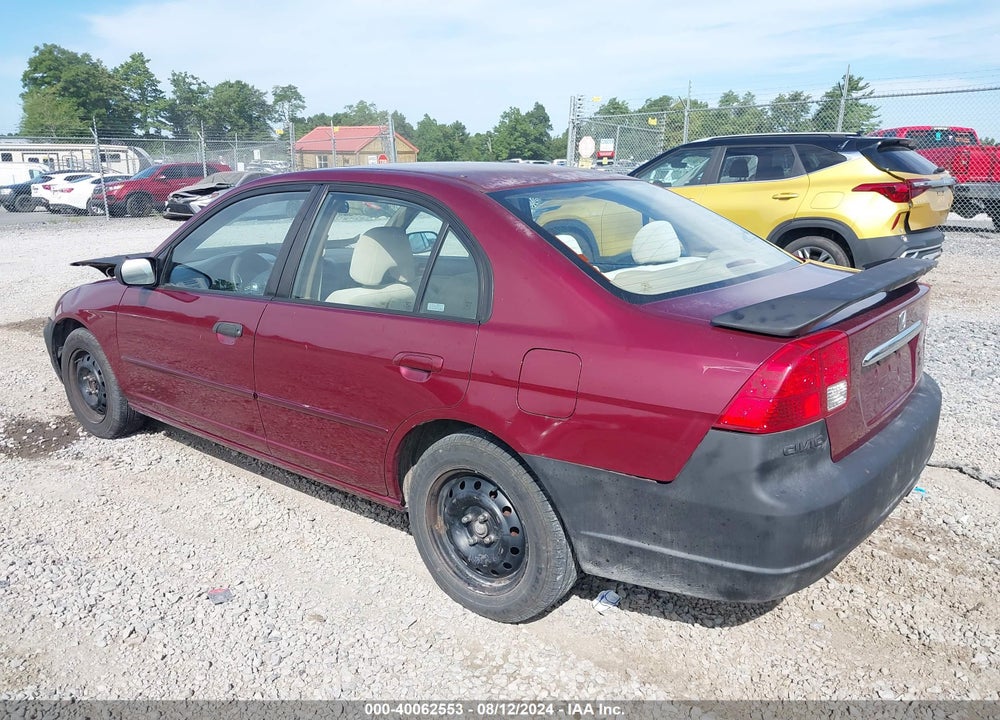 2003 HONDA CIVIC VIN: 1HGES26793L034832