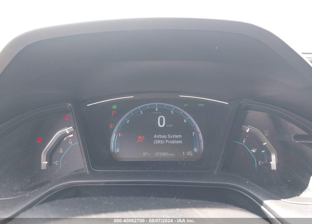 2019 HONDA CIVIC LX VIN: 19XFC2F6XKE020808