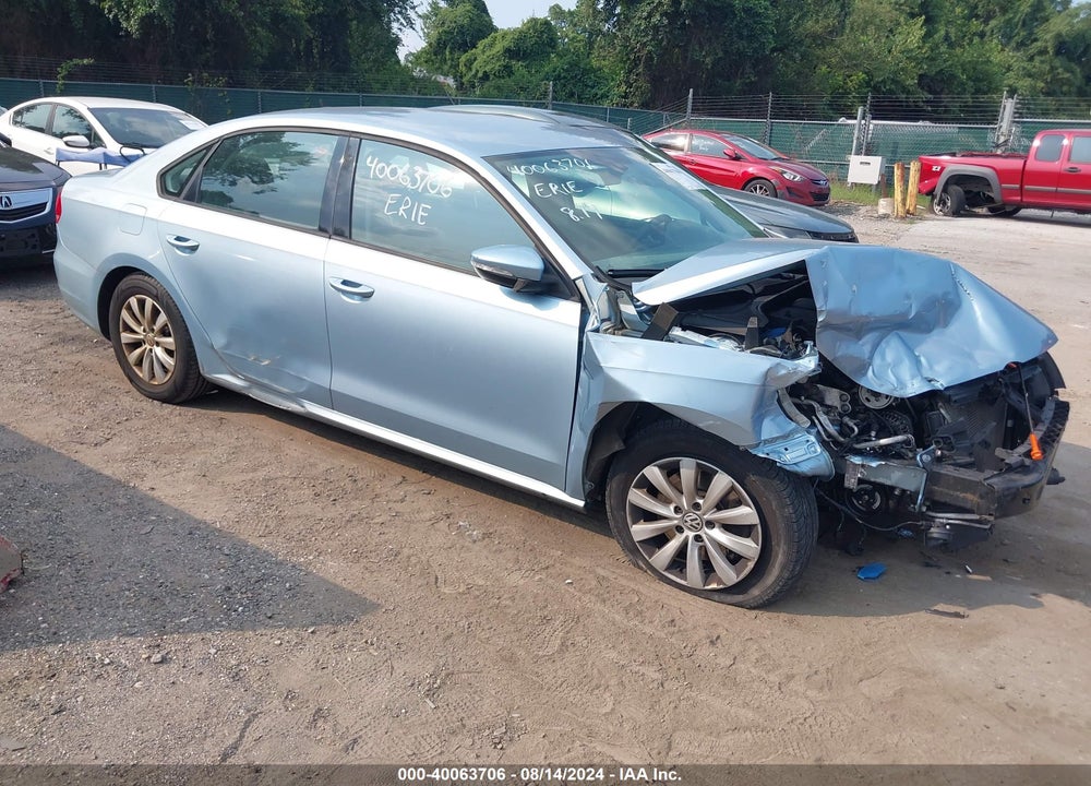 2012 VOLKSWAGEN PASSAT 2.5L S VIN: 1VWAP7A33CC062607