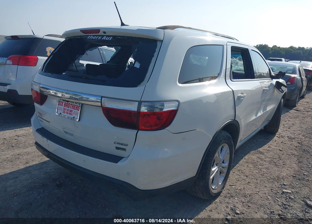 2012 DODGE DURANGO CREW VIN: 1C4RDJDG5CC158815