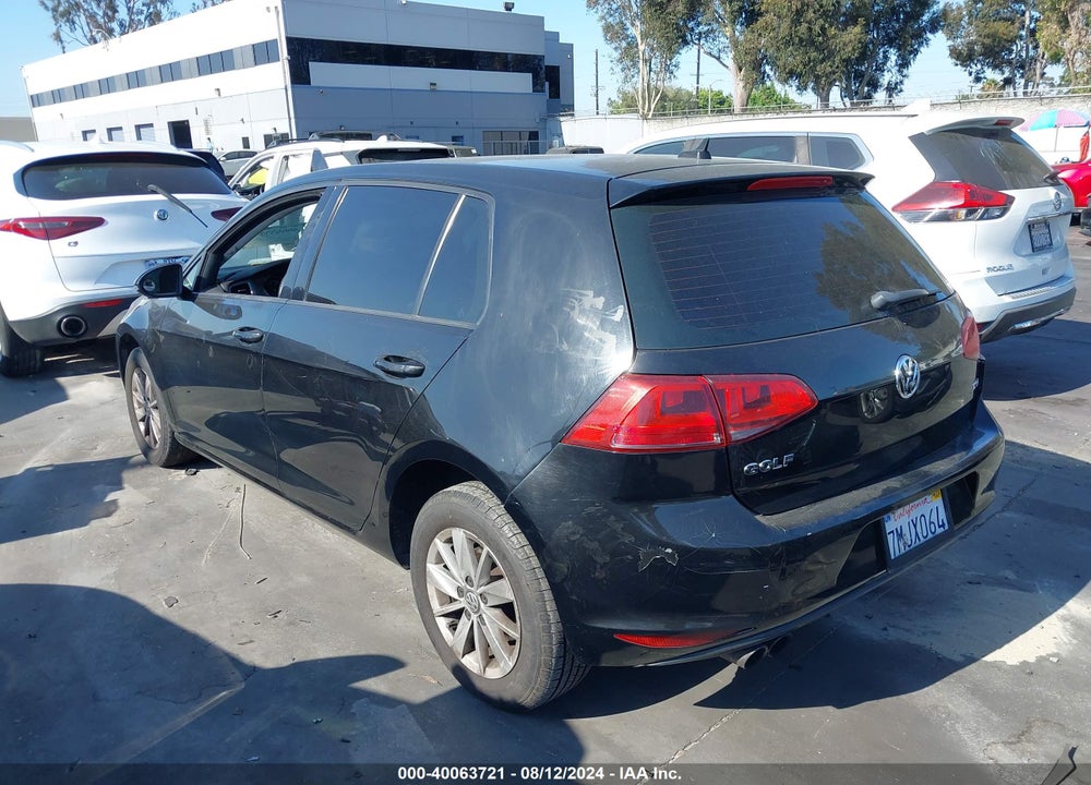 2015 VOLKSWAGEN GOLF TSI S 4-DOOR VIN: 3VW217AU8FM093840