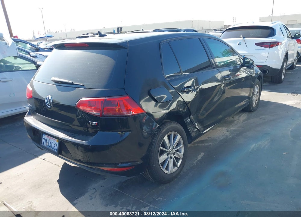 2015 VOLKSWAGEN GOLF TSI S 4-DOOR VIN: 3VW217AU8FM093840