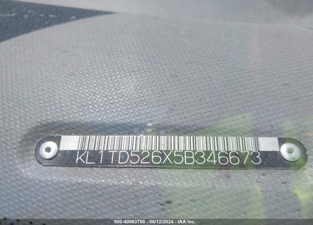 2005 CHEVROLET AVEO LS VIN: KL1TD526X5B346673