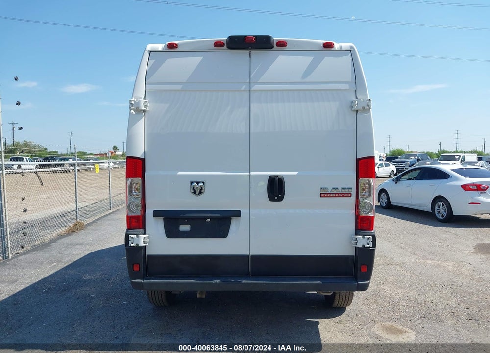 2019 RAM PROMASTER 2500 HIGH ROOF 136 WB VIN: 3C6TRVCG9KE522748