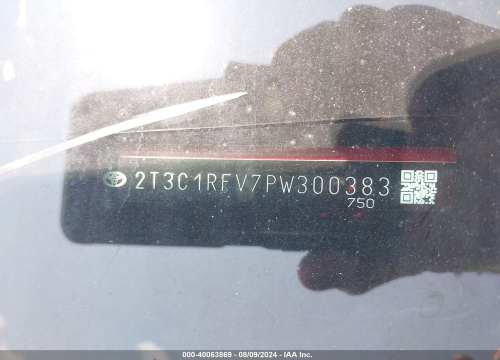 2023 TOYOTA RAV4 XLE PREMIUM VIN: 2T3C1RFV7PW300383