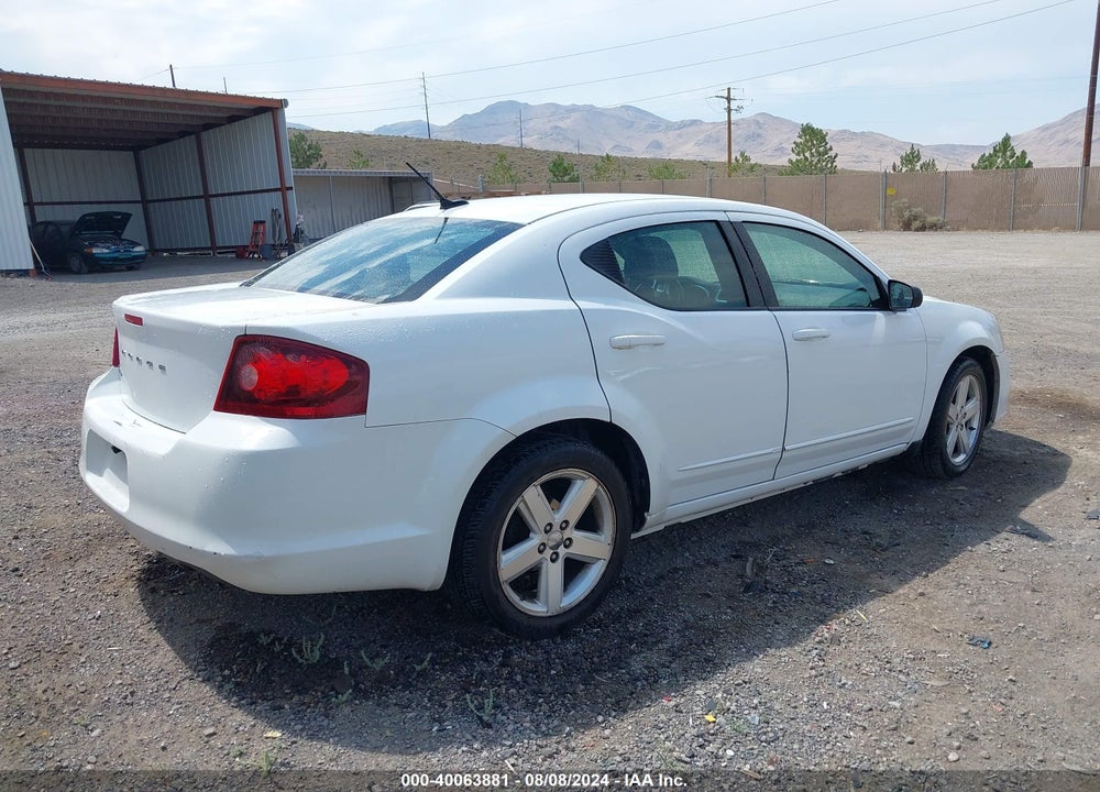 2011 DODGE AVENGER MAINSTREET VIN: 1B3BD1FB4BN588956