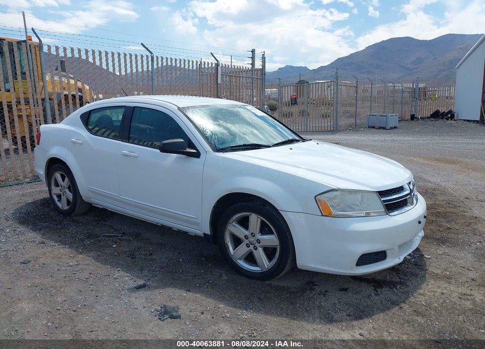 2011 DODGE AVENGER MAINSTREET VIN: 1B3BD1FB4BN588956