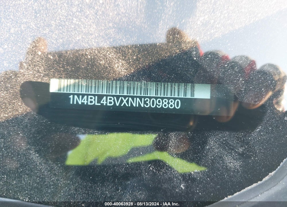 2022 NISSAN ALTIMA S FWD VIN: 1N4BL4BVXNN309880
