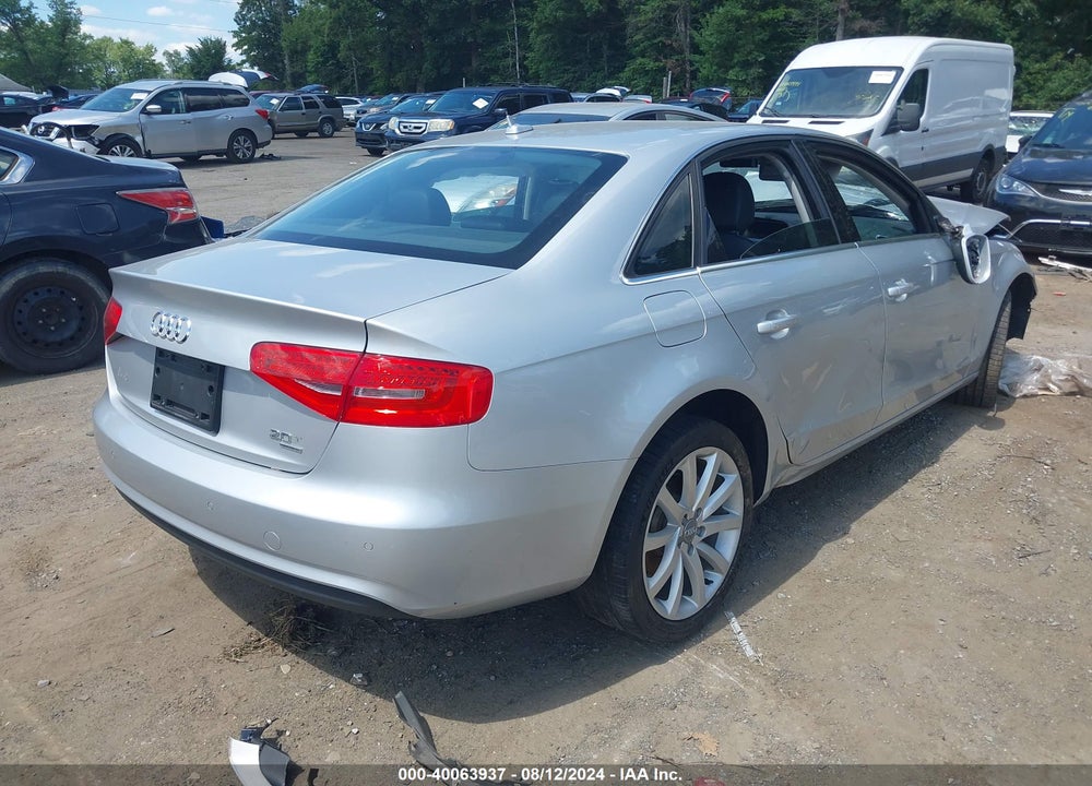 2013 AUDI A4 2.0T PREMIUM VIN: WAUFFAFL1DN048046