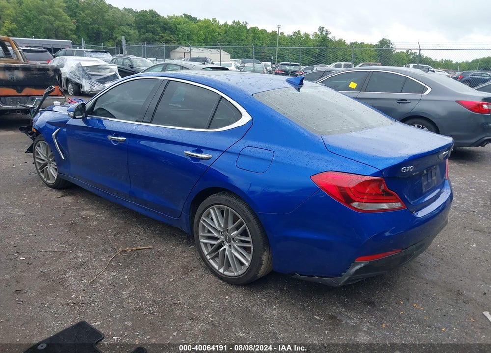 2021 GENESIS G70 2.0T AWD VIN: KMTG34LA6MU073620