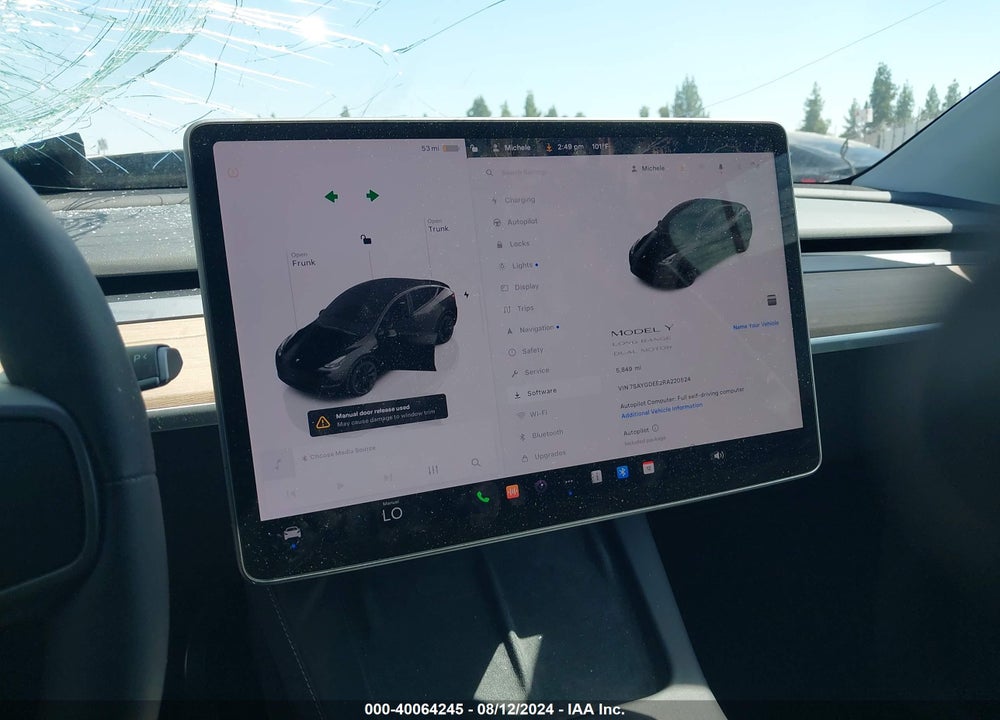 2024 TESLA MODEL Y LONG RANGE DUAL MOTOR ALL-WHEEL DRIVE VIN: 7SAYGDEE2RA220524