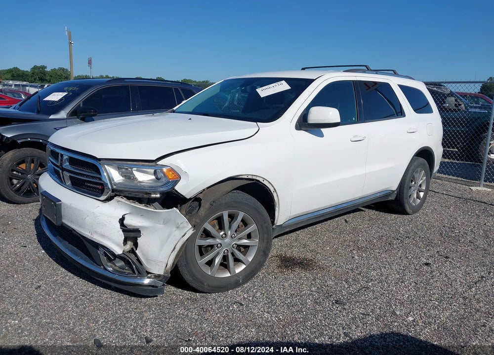 2016 DODGE DURANGO SXT VIN: 1C4RDJAG0GC409864