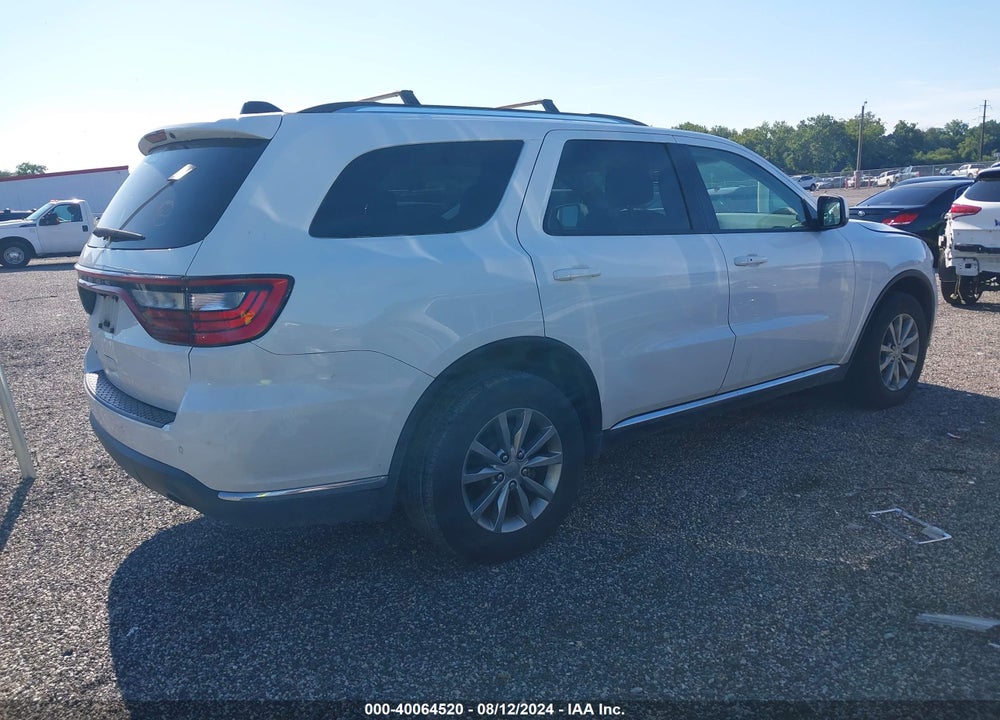 2016 DODGE DURANGO SXT VIN: 1C4RDJAG0GC409864