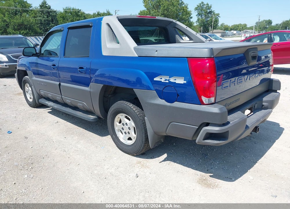 2003 CHEVROLET AVALANCHE 1500 VIN: 3GNEK13T43G289371
