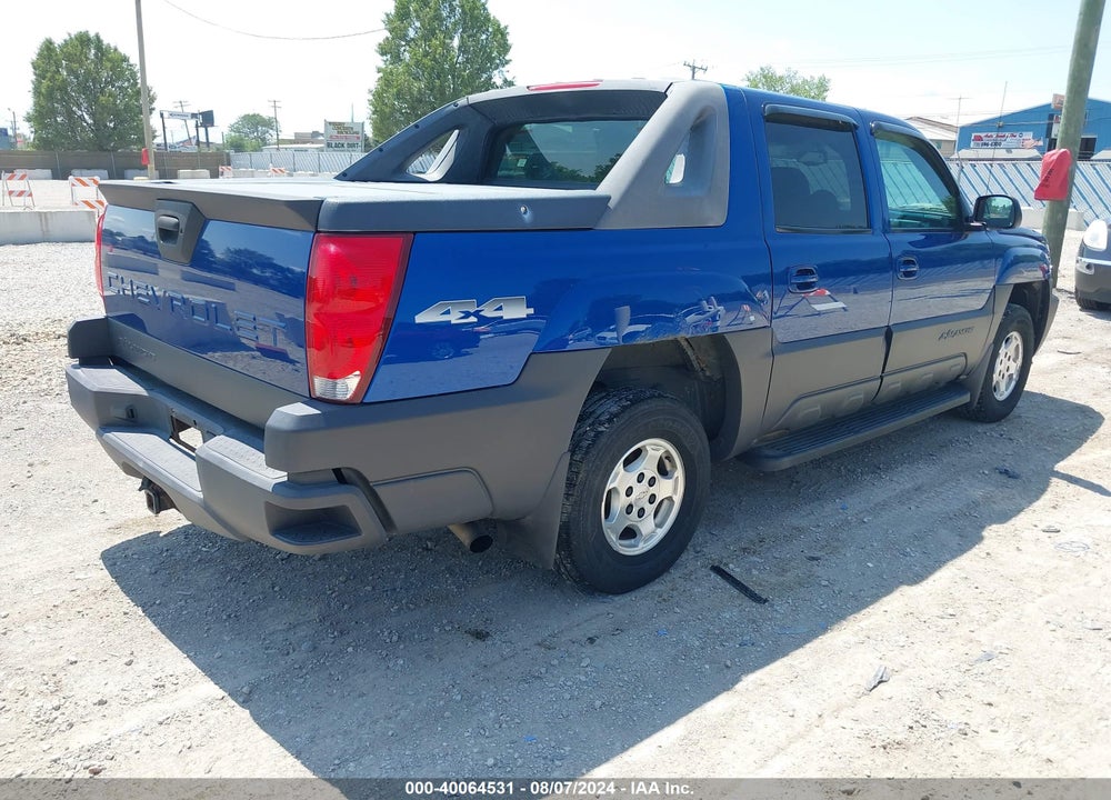2003 CHEVROLET AVALANCHE 1500 VIN: 3GNEK13T43G289371