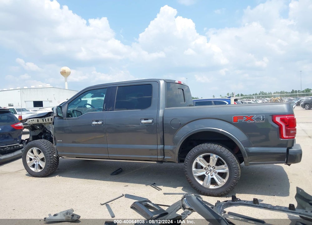 2016 FORD F-150 PLATINUM VIN: 1FTEW1EG6GFA85255