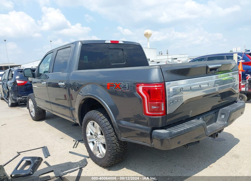 2016 FORD F-150 PLATINUM VIN: 1FTEW1EG6GFA85255