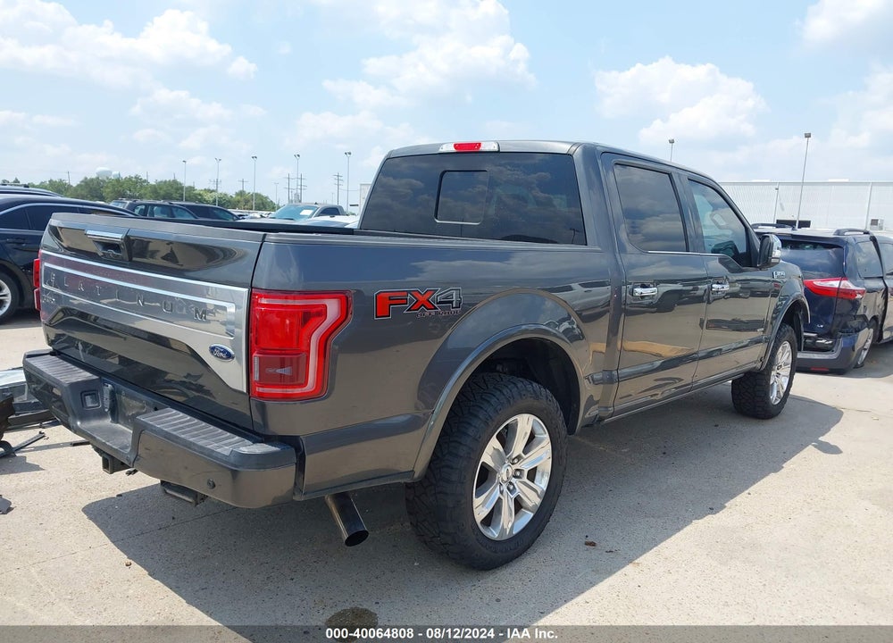 2016 FORD F-150 PLATINUM VIN: 1FTEW1EG6GFA85255