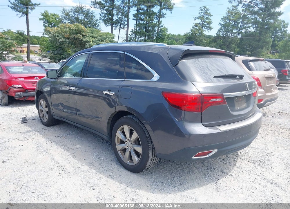 2014 ACURA MDX ADVANCE PKG W/ENTERTAINMENT PKG VIN: 5FRYD4H85EB007039