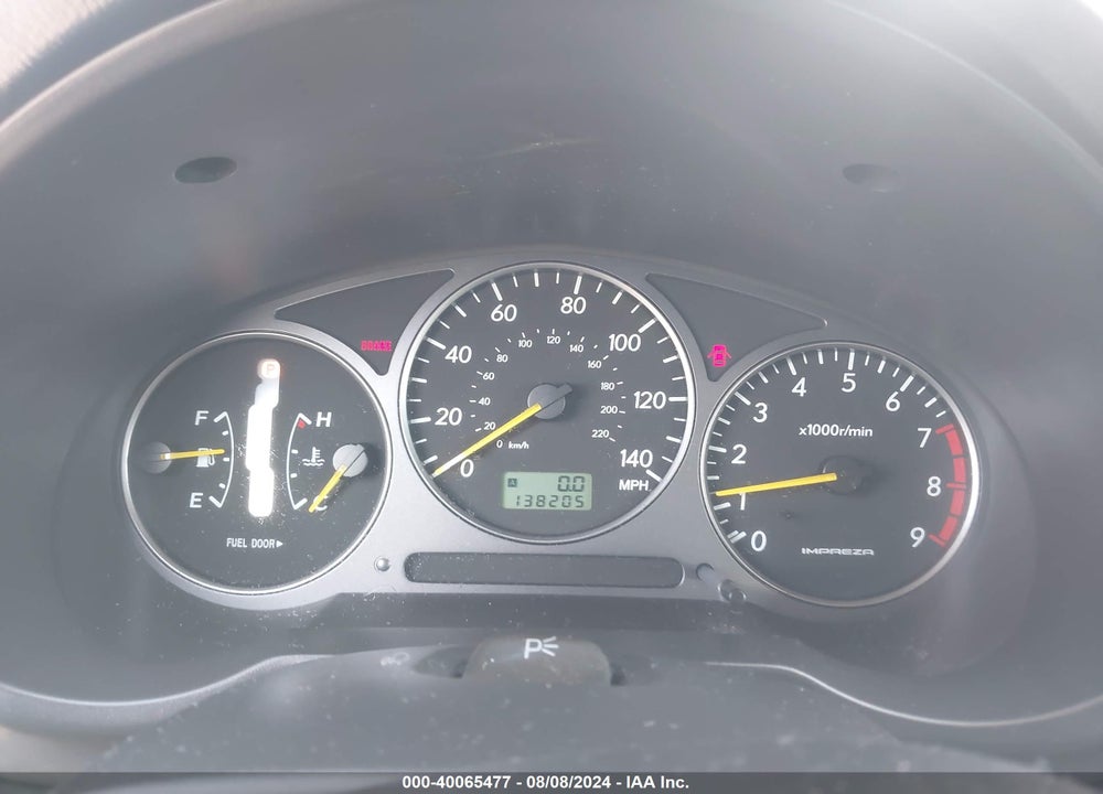 2002 SUBARU IMPREZA WRX VIN: JF1GG29612H836813