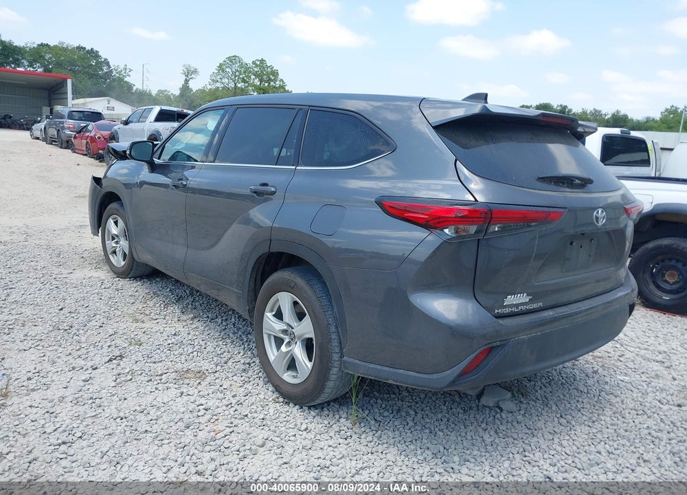2022 TOYOTA HIGHLANDER LE VIN: 5TDZZRAH4NS134598