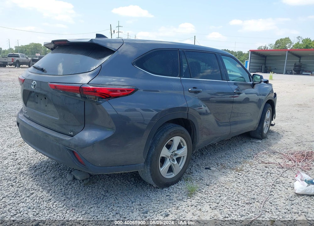 2022 TOYOTA HIGHLANDER LE VIN: 5TDZZRAH4NS134598