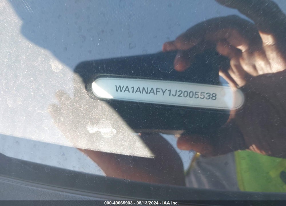 2018 AUDI Q5 VIN: WA1ANAFY1J2005538