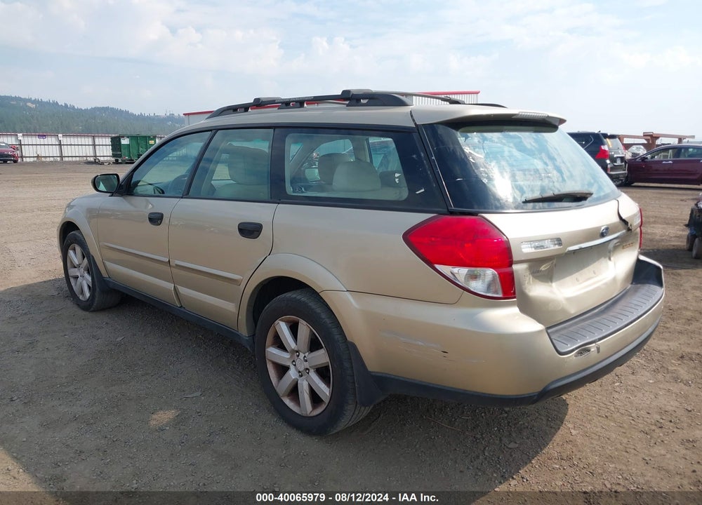 2009 SUBARU OUTBACK 2.5I VIN: 4S4BP61C297322154