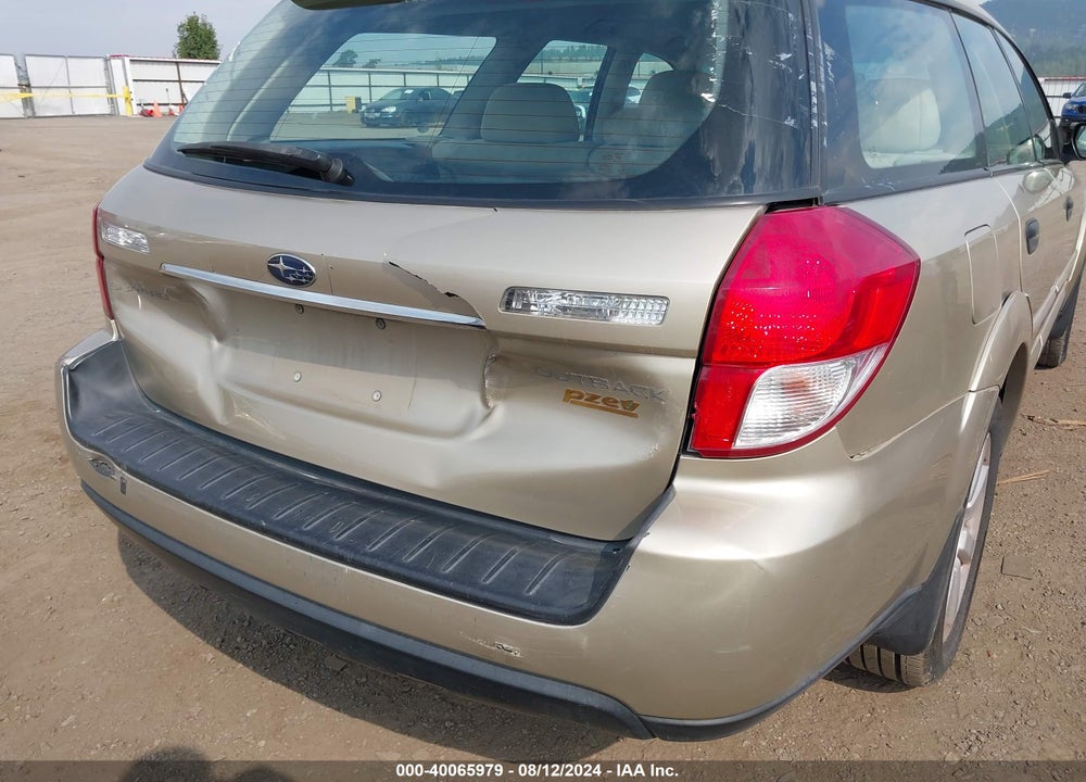 2009 SUBARU OUTBACK 2.5I VIN: 4S4BP61C297322154