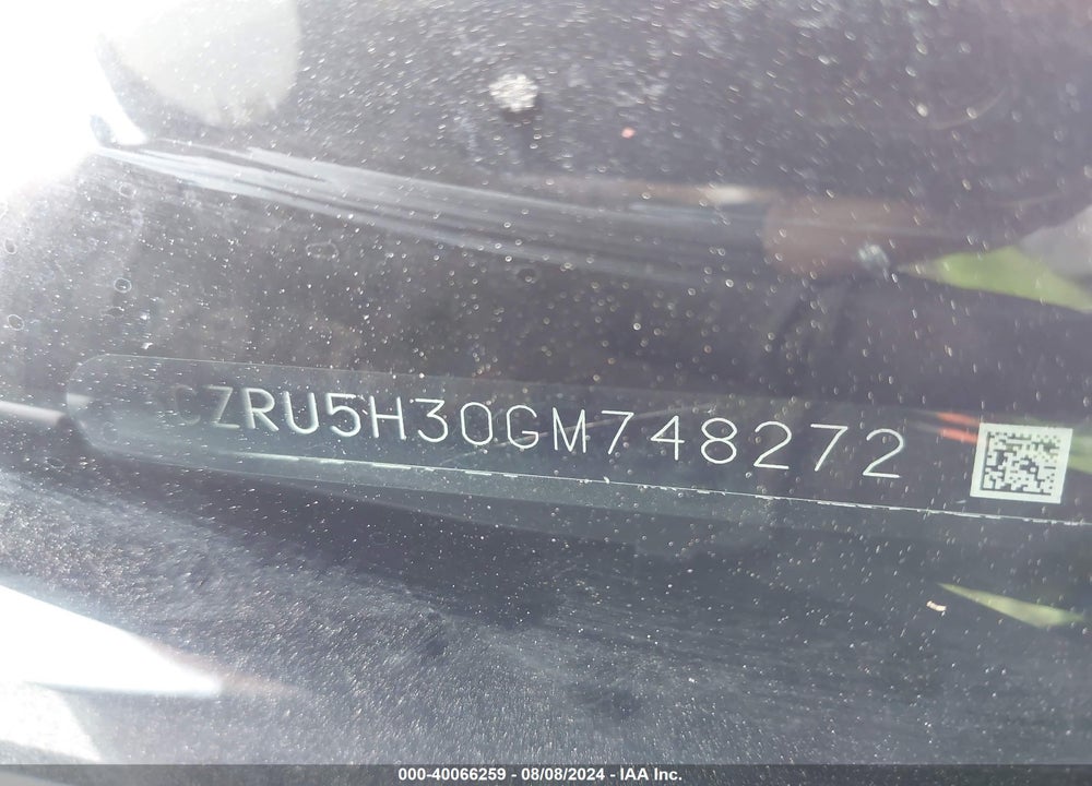 2016 HONDA HR-V LX VIN: 3CZRU5H30GM748272