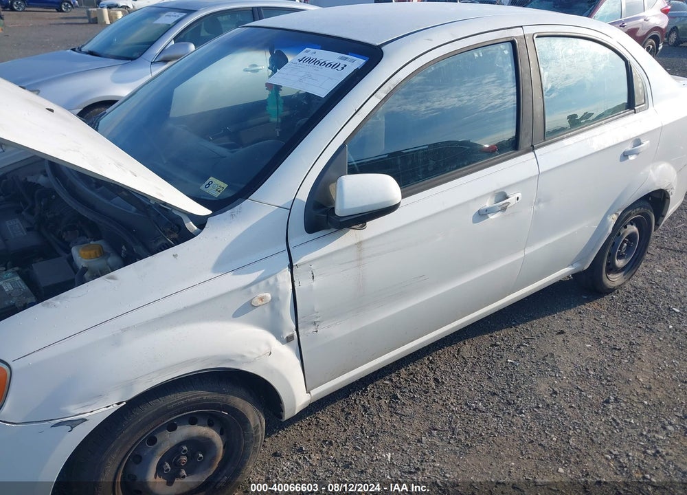 2007 CHEVROLET AVEO LS VIN: KL1TD56687B140572
